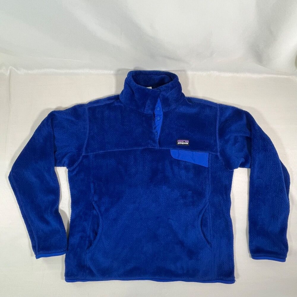 Patagonia Re Tool Snap T Classic Fleece Pullover Womens M Blue Granolagirl